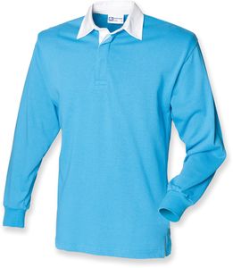 Front Row FR100 - Classic Rugby Shirt Surf Blue