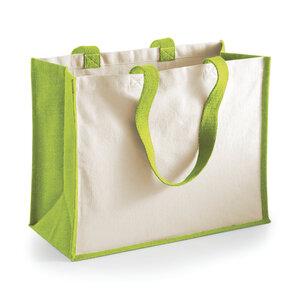 Westford Mill WM422 - Printers jute classic shopper Apple Green