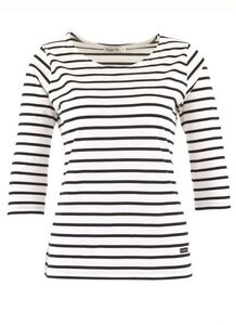 Armor lux AM225 - Cap Coz Ladies’ Breton Shirt Blanc/Navire