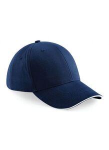 Beechfield BF020 - Athleisure 6 Panel Cap French Navy/White