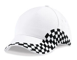 Beechfield BF159 - Women's Cap 100% Cotton White/Damier Black