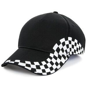 Beechfield BF159 - Women's Cap 100% Cotton Black/Damier White