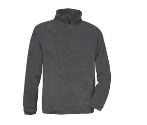 B&C BC610 - Men's Zipped Collar Fleece Charcoal