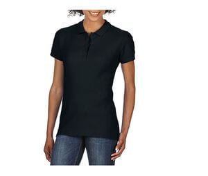 Gildan GN48L - Sofstyle Double Pique Polo Women Black