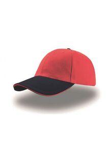 Atlantis AT003 - 6-panel sandwich cap Red/Navy