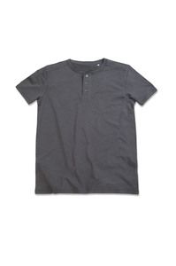 Crew neck T-shirt with buttons for men Stedman 