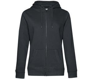 B&C BCW03Q - Zipped Hoodie QUEEN Asphalt