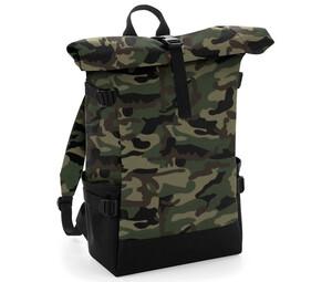 Bag Base BG858 - Colourful backpack with roll-up flap Jungle Camo/ Black