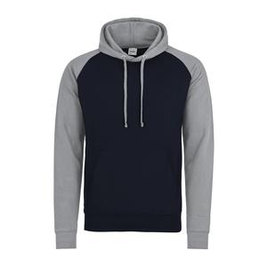 AWDIS JH009 - Baseball sweatshirt Oxford Navy / Heather Grey