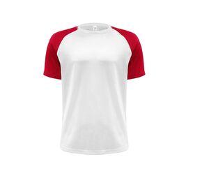 JHK JK905 - Baseball sport T-shirt White / Red