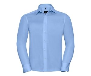 Russell Collection JZ958 - Men's Long Sleeve Tailored Ultimate Non Iron Shirt Bright Sky