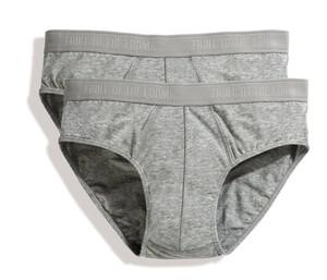 Fruit of the Loom SC7018 - Men sport briefs Light Grey Marl