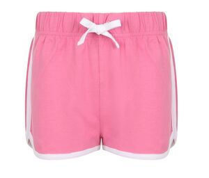 SF Mini SM069 - Children's retro shorts Bright Pink / White