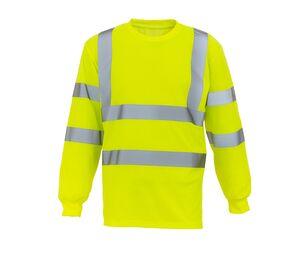 Yoko YK420 - High Visibility Long Sleeve T-Shirt Hi Vis Yellow