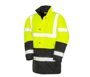 Result RS452 - Two-tone safety parka Fluorescent Yellow / Black