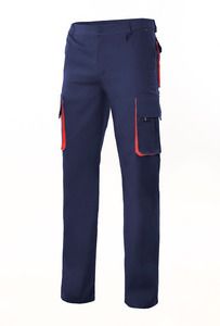 Velilla 103004 - TWO-TONE TROUSERS MARINE BLUE/RED