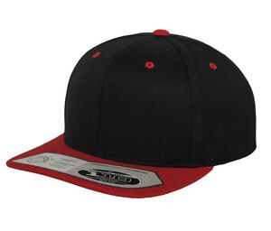 FLEXFIT FX110 - Fitted cap with flat visor Black / Red