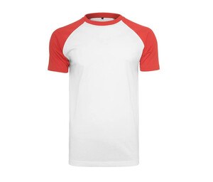 Build Your Brand BY007 - Shirt Baseball White / Red